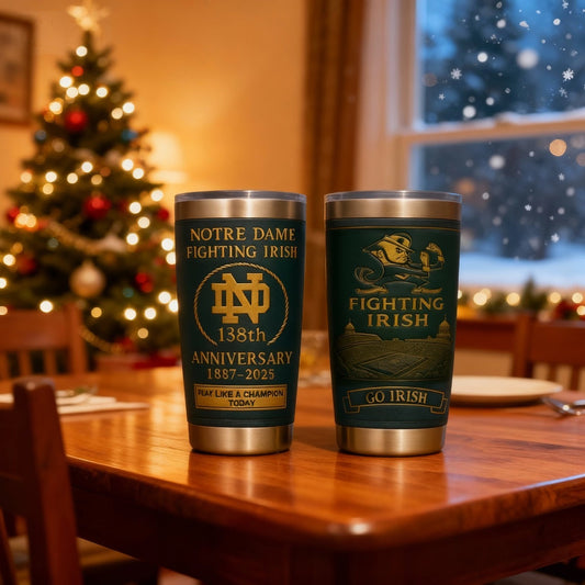 ☘️Notre Dame Fighting Irish 138th Anniversary Tumbler