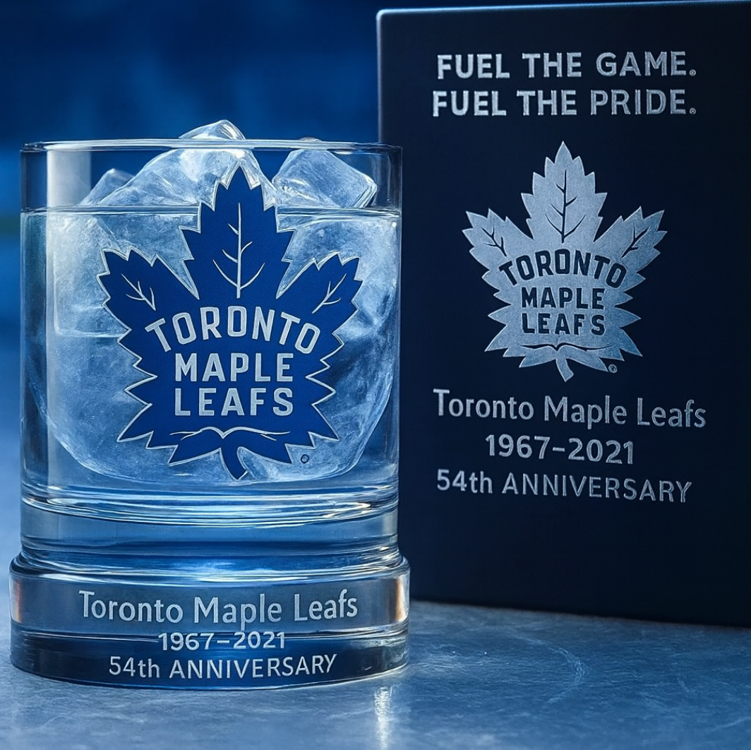 🏒 NHL Team 🔥 Toronto Maple Leafs 54th Anniversary Whiskey Glass
