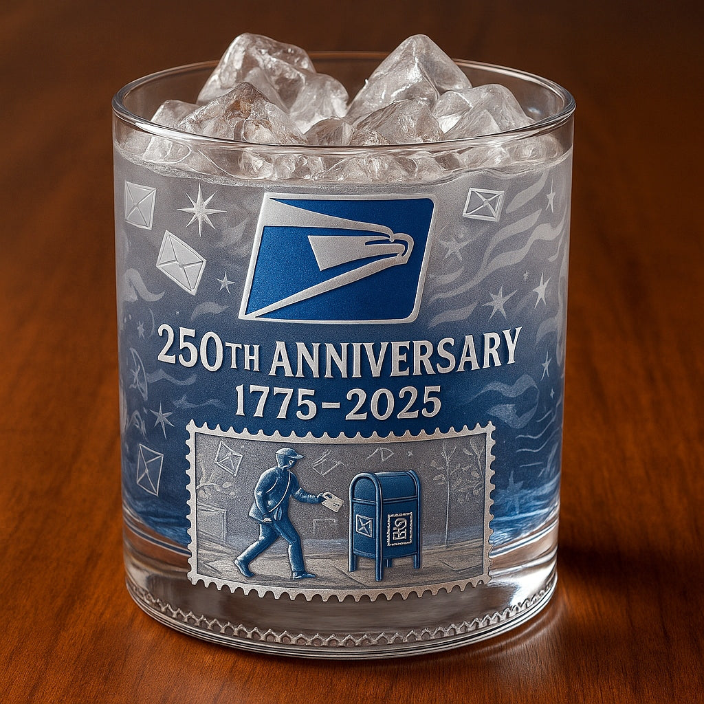 USPS 250th Anniversary Whiskey Glass
