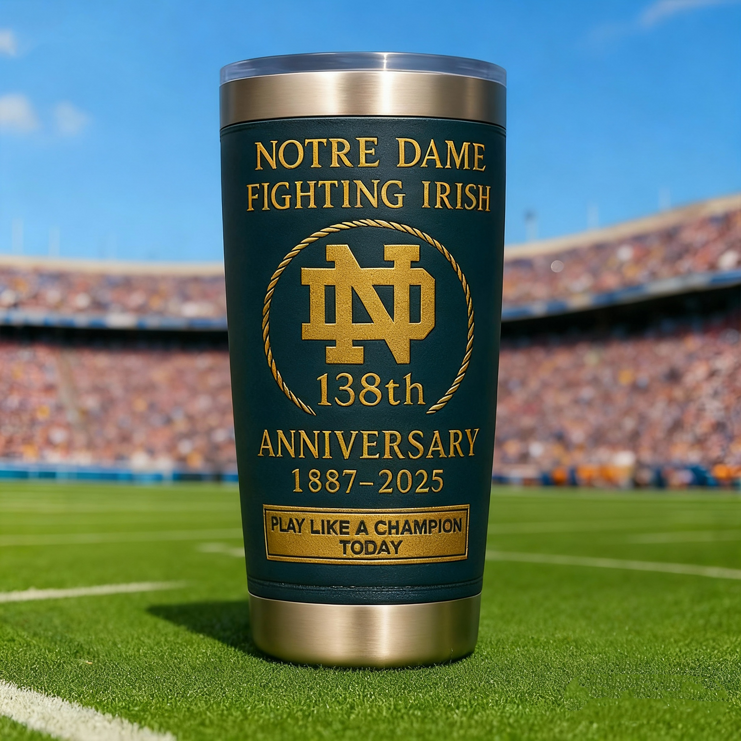☘️Notre Dame Fighting Irish 138th Anniversary Tumbler