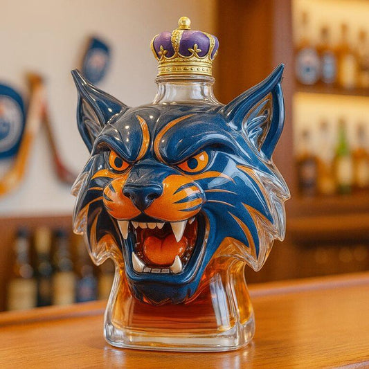 🏒 NHL💙🥃Edmonton Oilers Hunter the Lynx Whiskey Bottle