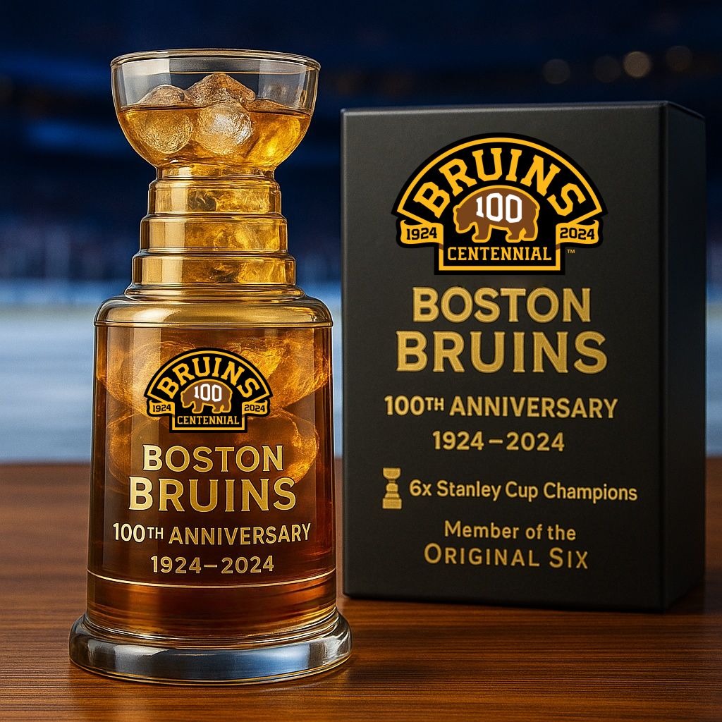 🏒 NHL Team🔥New York Rangers 100th Anniversary Whiskey Glass