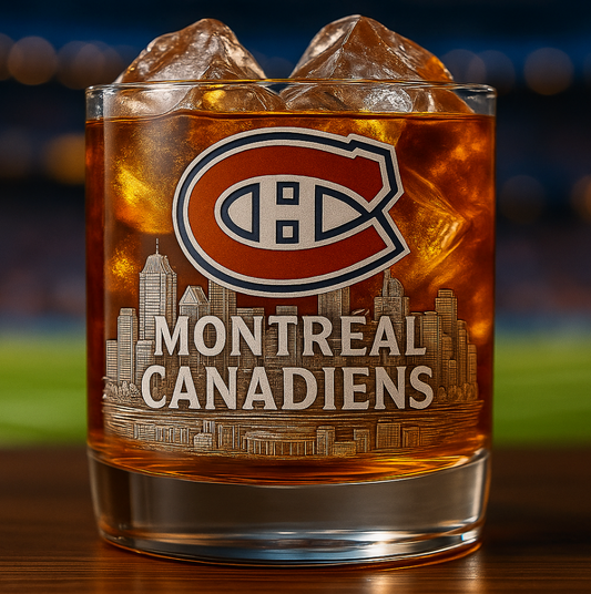 🏒 NHL Team🔥Montreal Canadiens 115th Anniversary Whiskey Glass