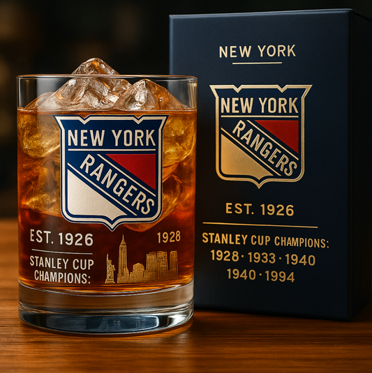 🏒 New York Rangers Commemorative Whiskey Glass