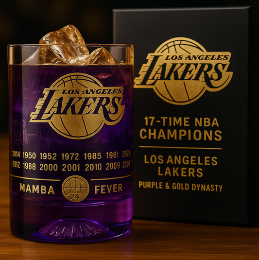 🏆 Los Angeles Lakers 17-Time Champions Commemorative Glass