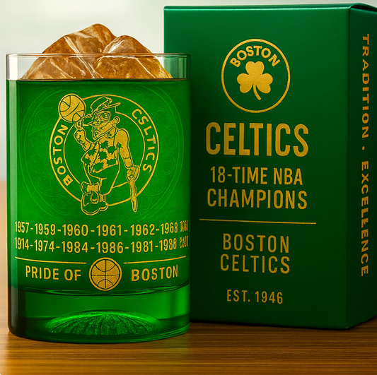🍀 Boston Celtics 18-Time Champions Commemorative Glass