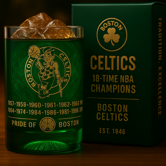 🍀 Boston Celtics 18-Time Champions Commemorative Glass