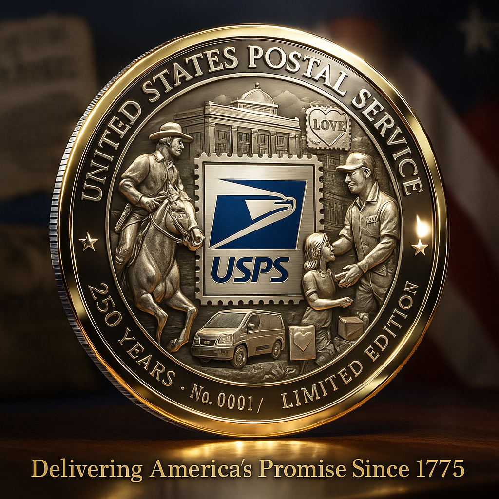 🎫Limited Edition – USPS 250th Anniversary Commemorative Coin