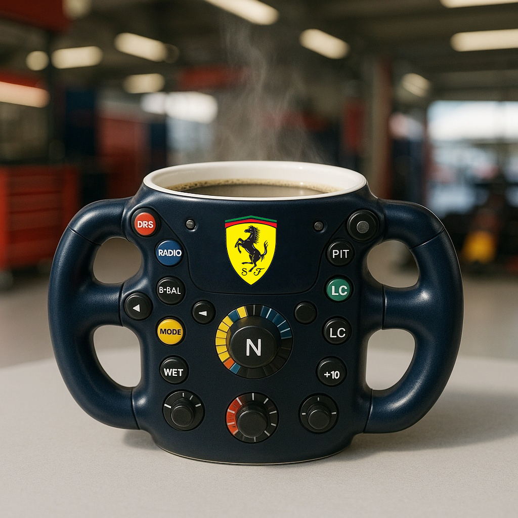 F1 Steering Wheel Mug – Performance Design for Racing Fans
