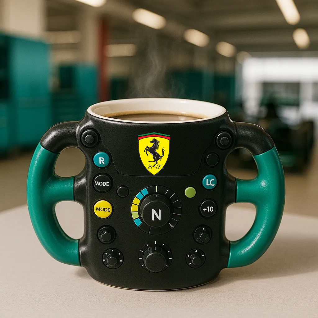F1 Steering Wheel Mug – Performance Design for Racing Fans