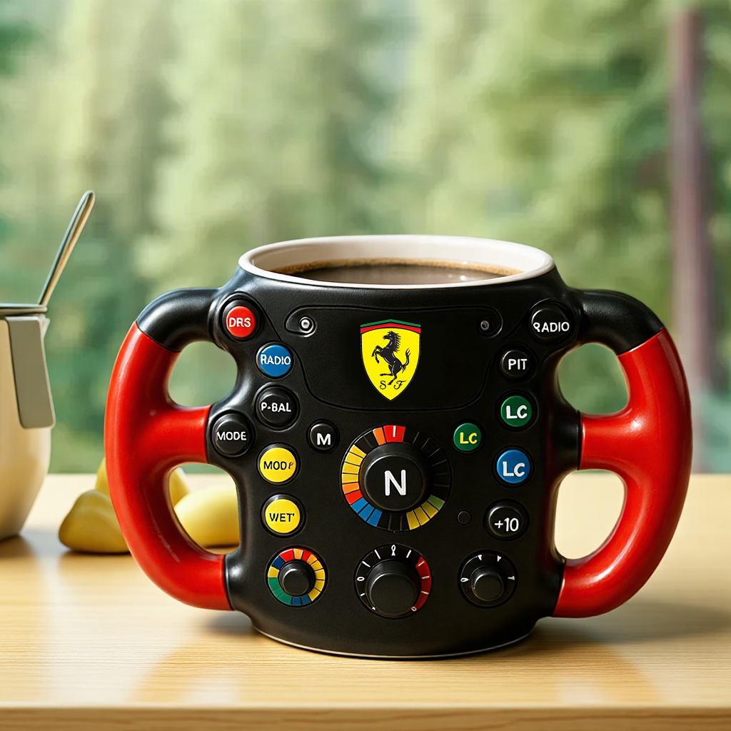 F1 Steering Wheel Mug – Performance Design for Racing Fans