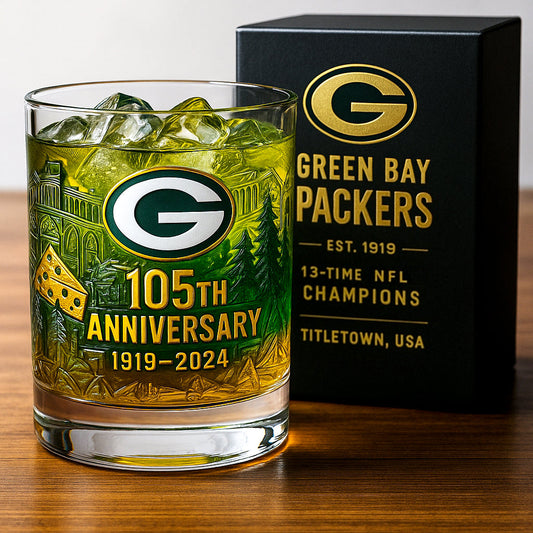 🏈 NFL Team🔥Green Bay Packers 105th Anniversary Whiskey Glass