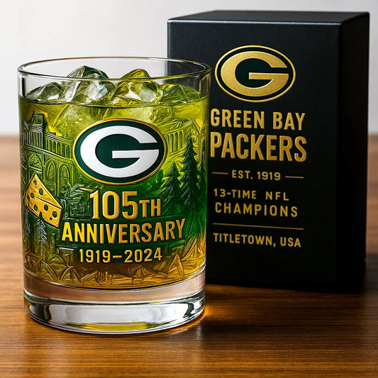 🏈 NFL Team🔥Green Bay Packers 105th Anniversary Whiskey Glass