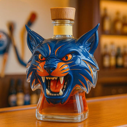 🏒 NHL💙🥃Edmonton Oilers Hunter the Lynx Whiskey Bottle