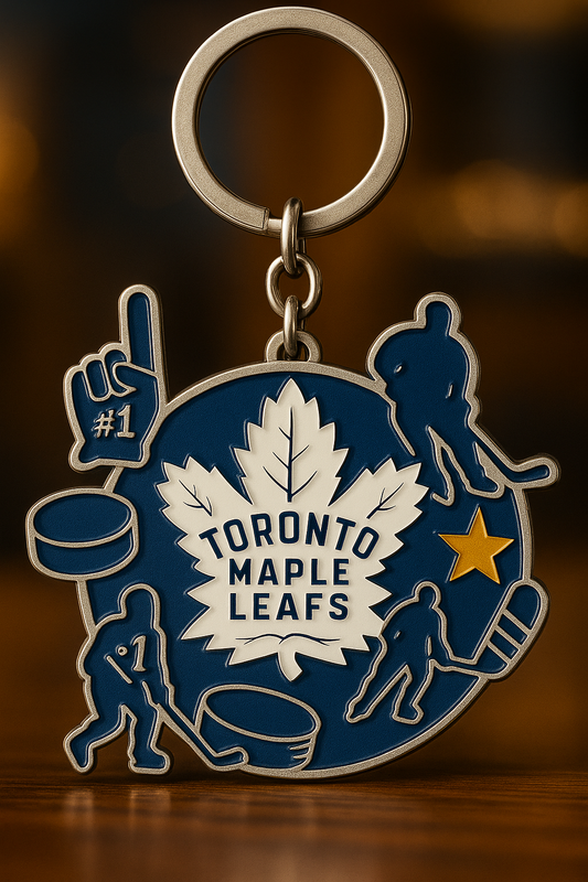 🏒Toronto Maple Leafs Hockey Keychain – NHL Fan Collectible with Game-Inspired Elements