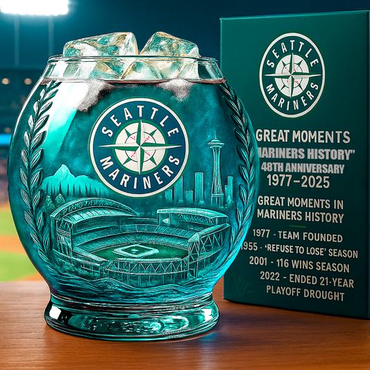 Seattle Mariners 48th Anniversary Whiskey Glass