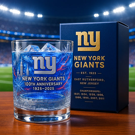 New York Giants 100th Anniversary Whiskey Glass