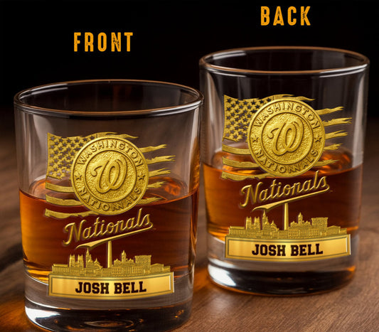 Washington Nationals Baseball Team Whiskey Glass 11OZ | OwlOhh