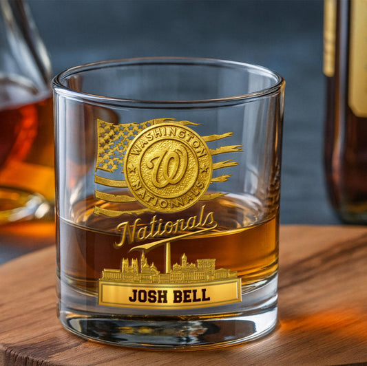 Washington Nationals Baseball Team Whiskey Glass 11OZ | OwlOhh