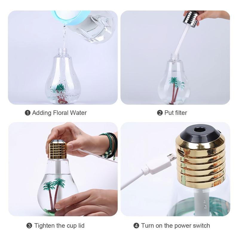 7-Color Auto-Changing Bulb Humidifier