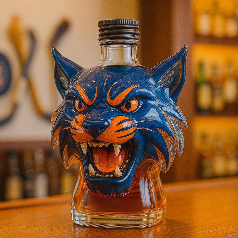 🏒 NHL💙🥃Edmonton Oilers Hunter the Lynx Whiskey Bottle