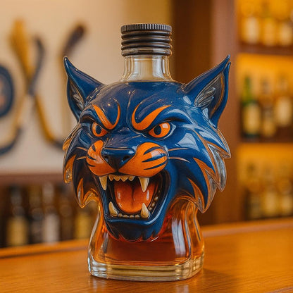 🏒 NHL💙🥃Edmonton Oilers Hunter the Lynx Whiskey Bottle