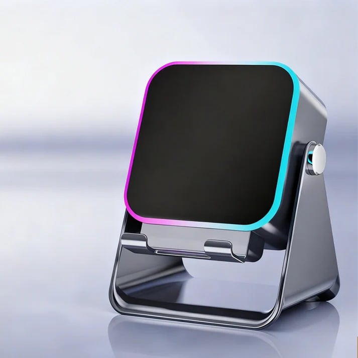 🎄 49% OFF! ✨ 5-IN-1 WIRELESS SPEAKER - Bluetooth, Induction Charging & Adjustable Stand, 20W HD Sound with RGB Lighting, Perfect for Christmas Music and Home Entertainment 🎶📱